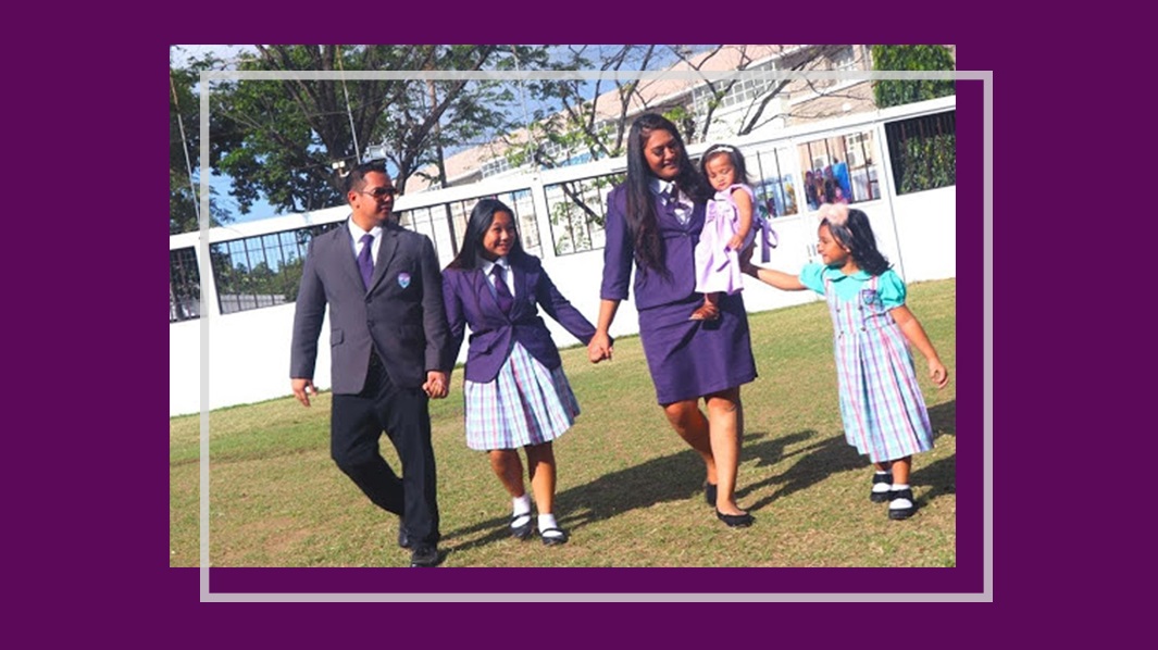 American Couple and Their Children: Family Study Together in One School