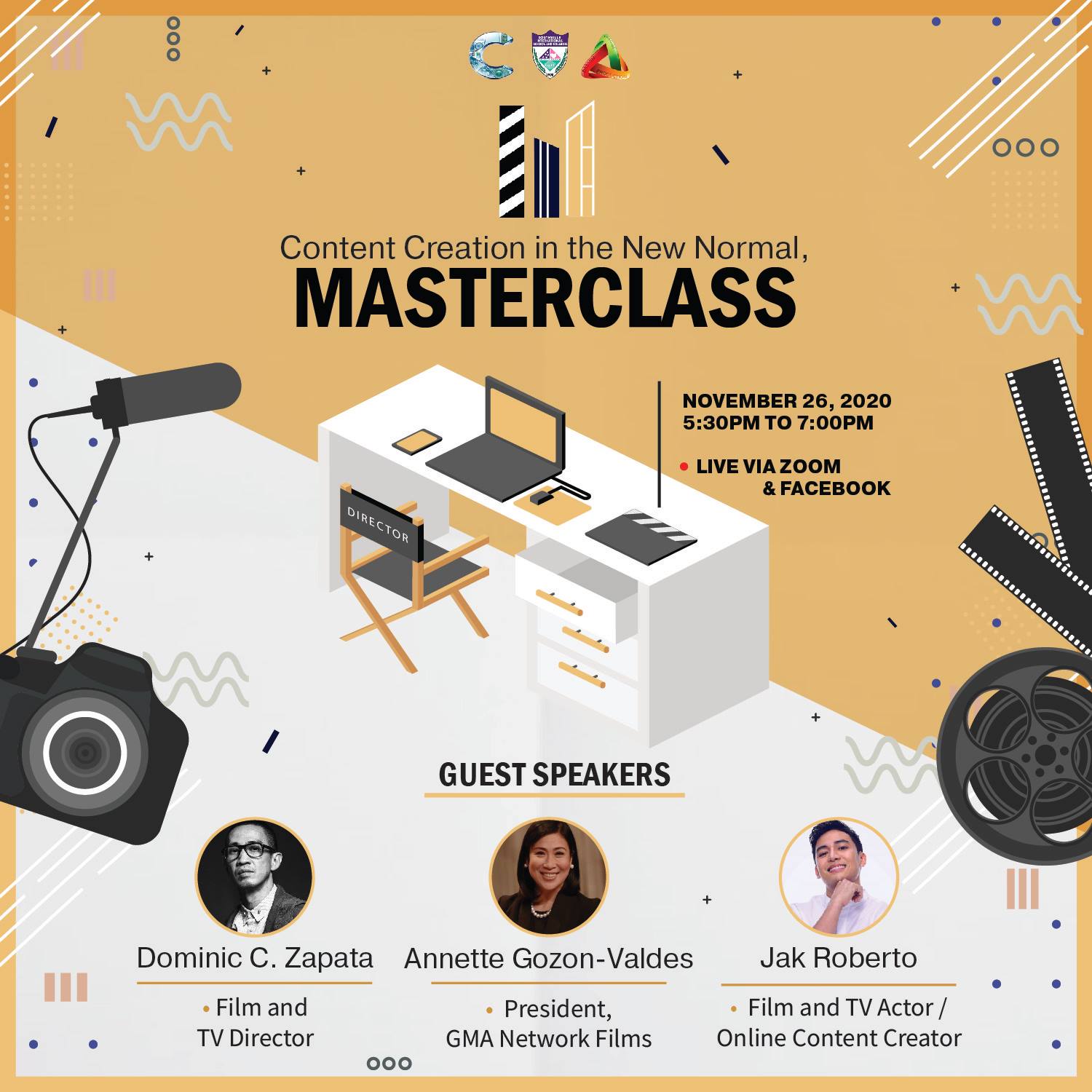 Big Names from Entertainment Industry on Southville’s Content Creation MASTERCLASS