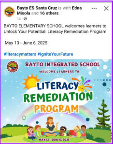 Southville Library Sparks Literacy Breakthrough at Bayto Elementary School through Book Donation Drive