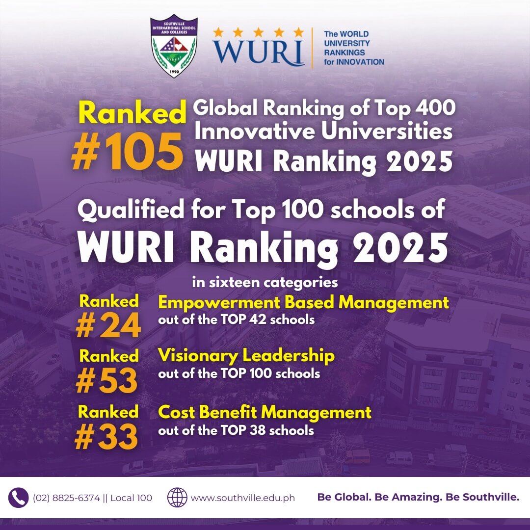 Southville Joins Global Elite in WURI 2025 Rankings, Debuts at 105th Worldwide