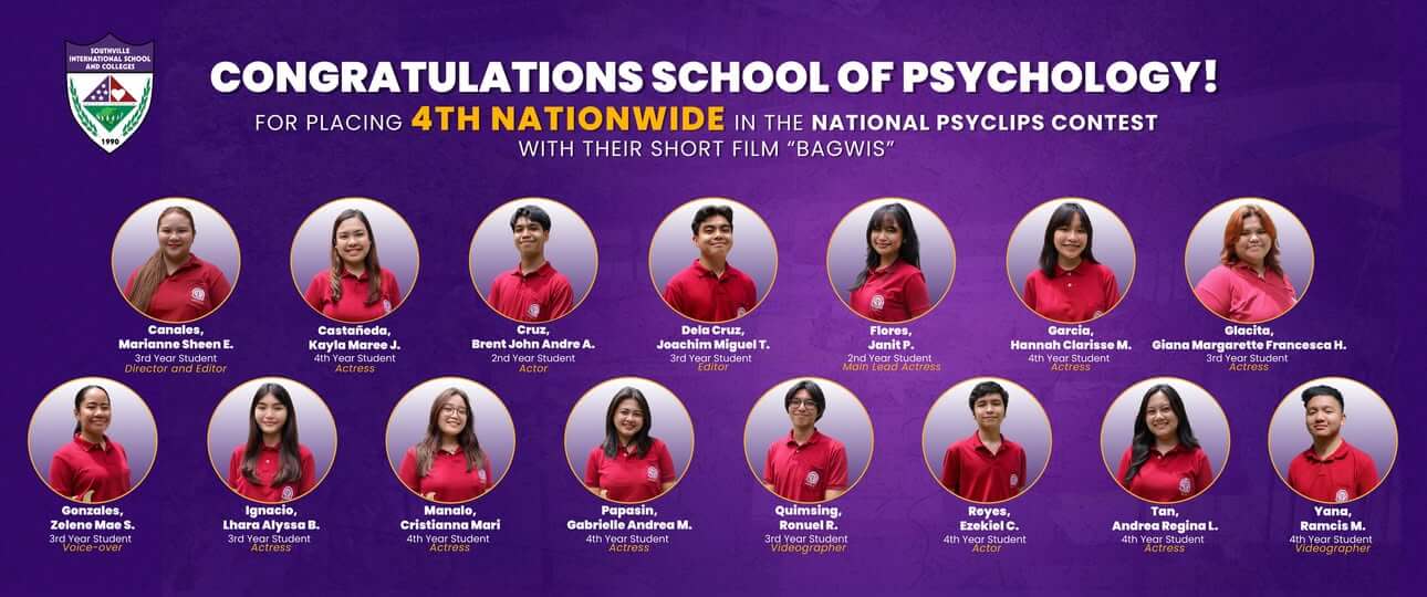 Southville Psychology Students Shine at National Psyclips Contest