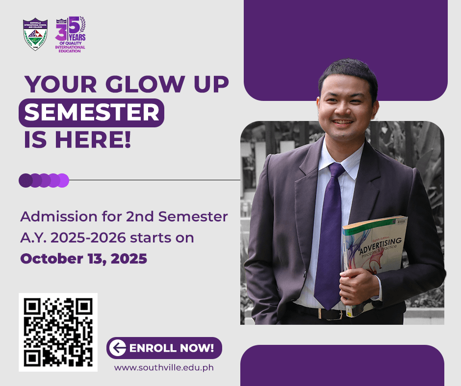 Your Glow-Up Semester Begins: Southville Opens 2nd Semester Admissions for College Freshies